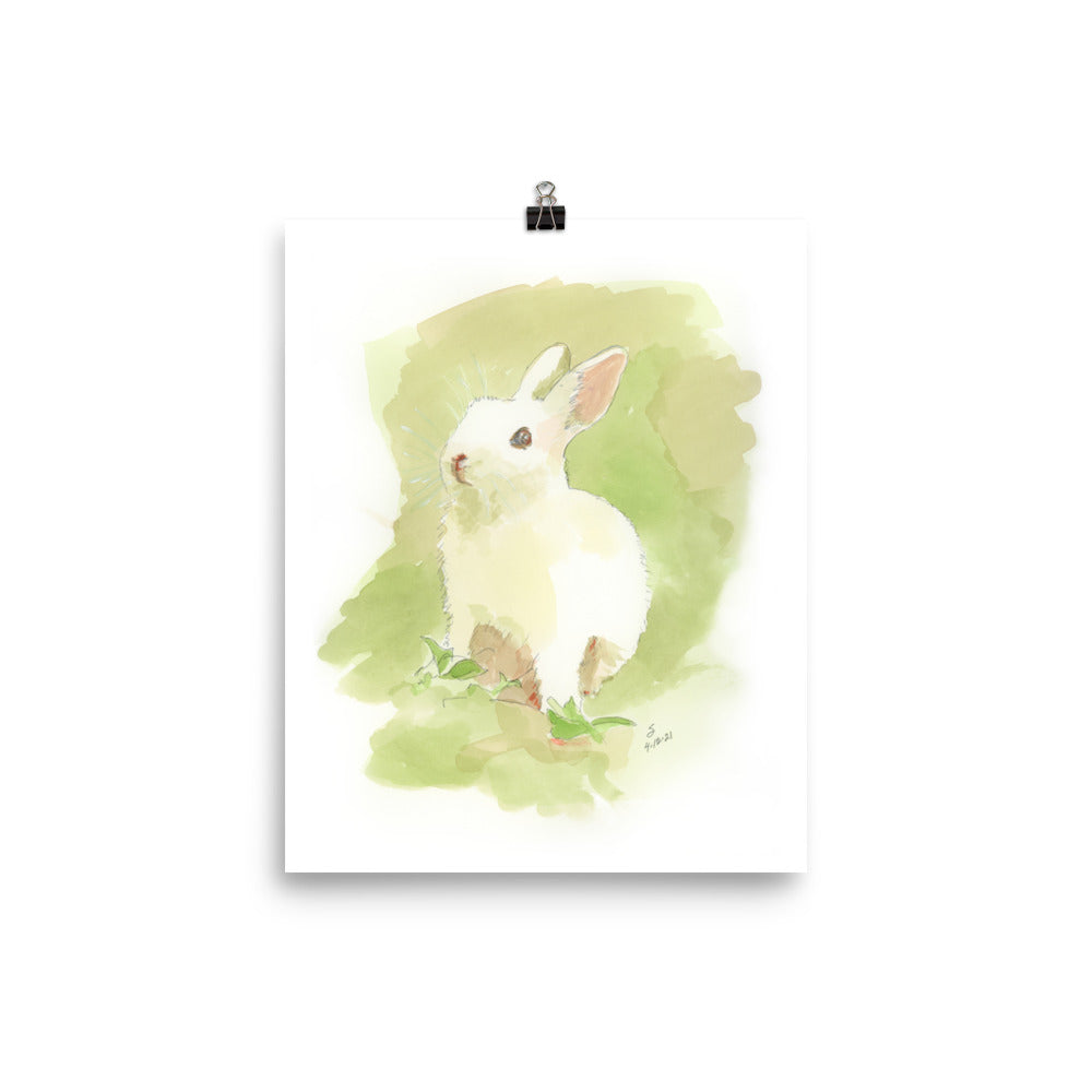 Davincci Rabbit Rabbit Poster, Woodland Animal Art, Bunny Art Print, Gender Neutral Nu ...